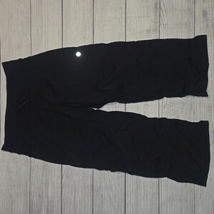 Lululemon Women's Dance Studio Striped Cropped Cargo Pants Black Size 2